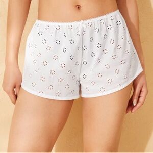 Fable Eyelit low rise cover up shorts